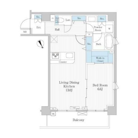 ＨＩＧＡＳＨＩＫＯＭＡＴＳＵＧＡＷＡ　ＰＡＲＫ　ＲＥＳＩＤＥＮＣＥの物件間取画像